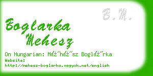 boglarka mehesz business card